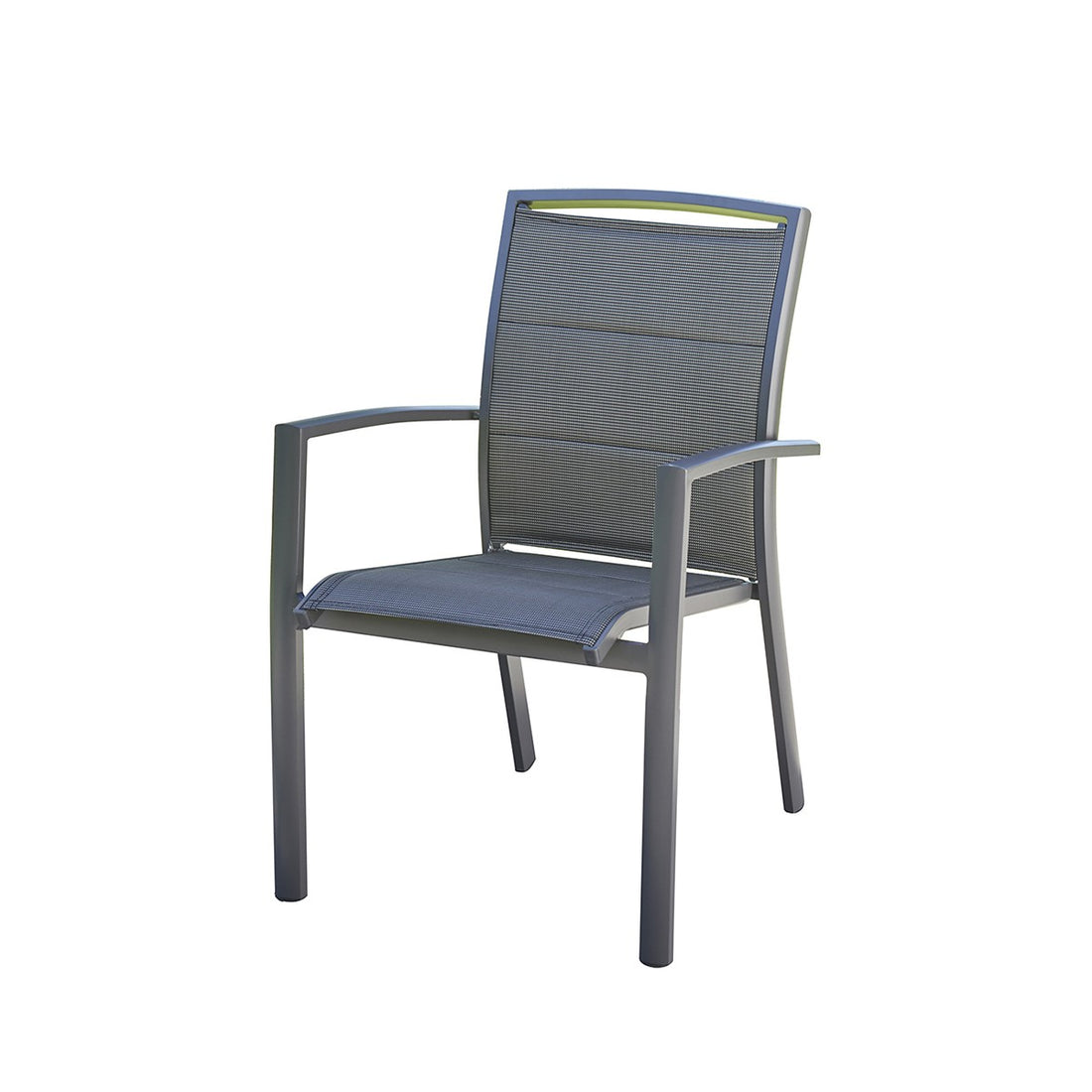 MODULO - Gartensessel aus Aluminium und grauem Textilene
