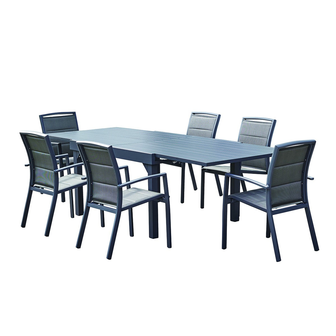 MODULO - Ausziehbare Gartenlounge aus Aluminium 6/10 Sitzplätze
