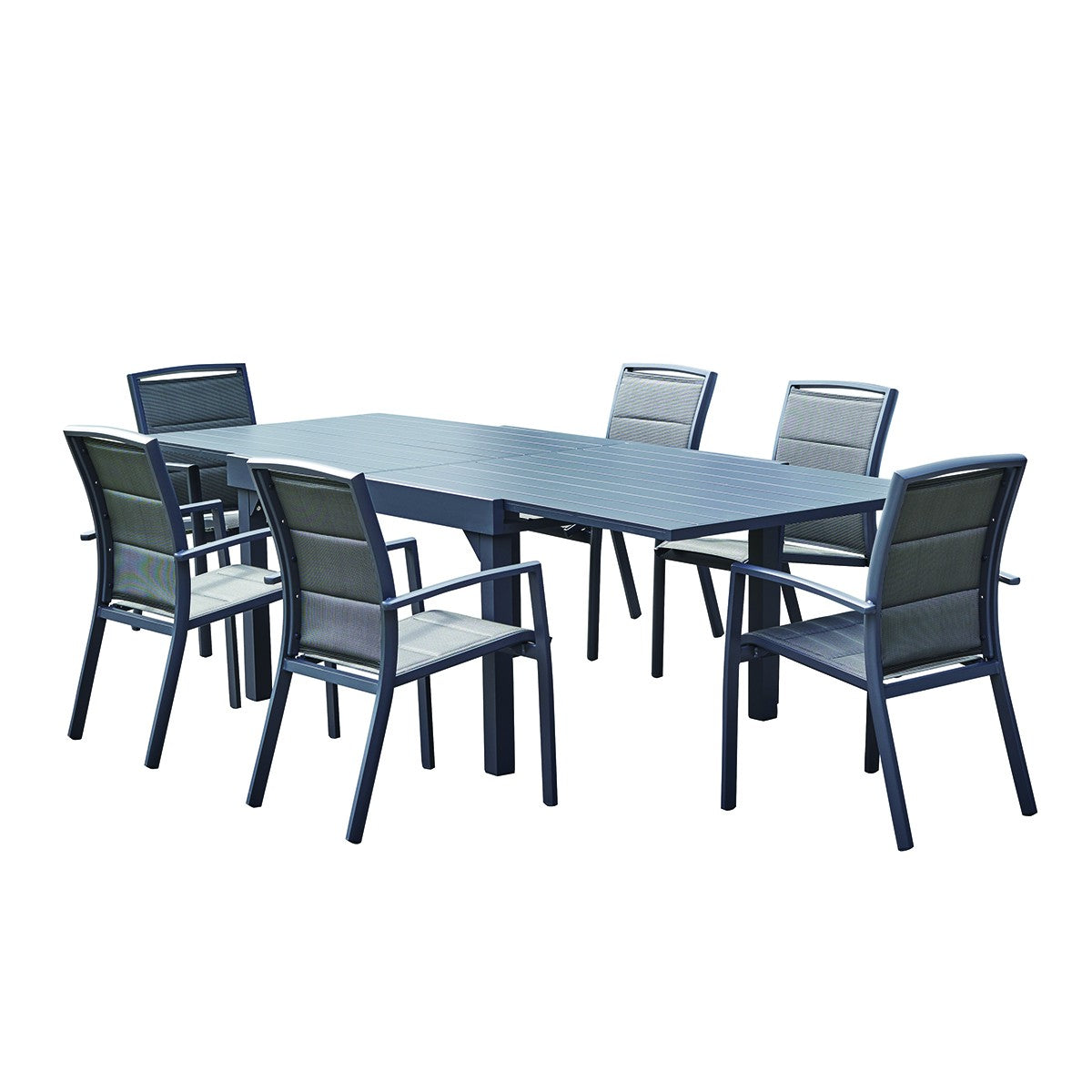 MODULO - Ausziehbare Gartenlounge aus Aluminium 6/10 Sitzplätze
