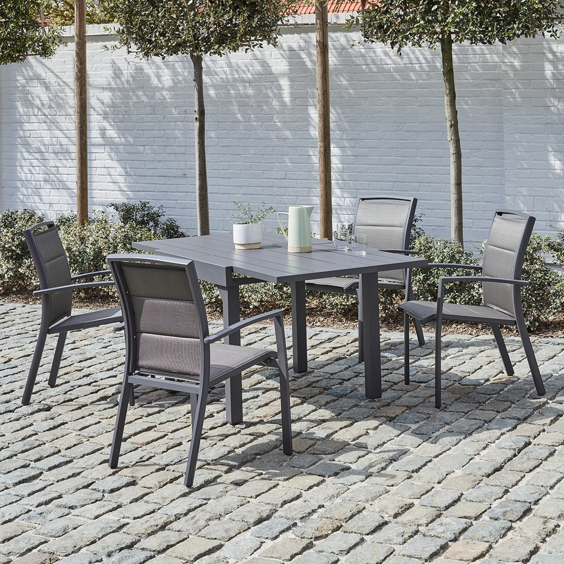 MODULO - Ausziehbare Gartenlounge aus Aluminium 4/8-Sitzer