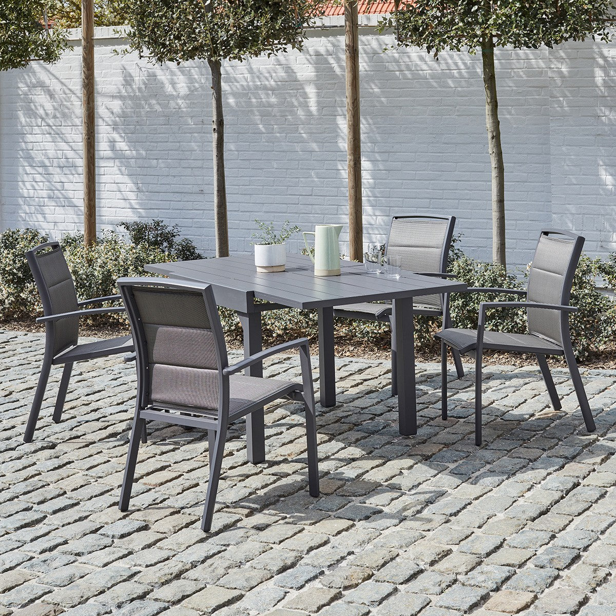 MODULO - Ausziehbare Gartenlounge aus Aluminium 4/8-Sitzer
