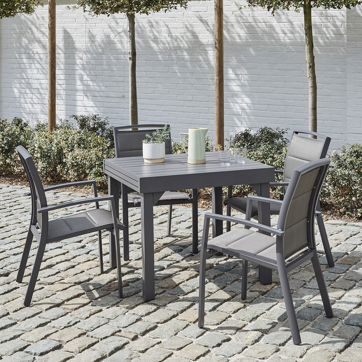 MODULO - Ausziehbare Gartenlounge aus Aluminium 4/8-Sitzer