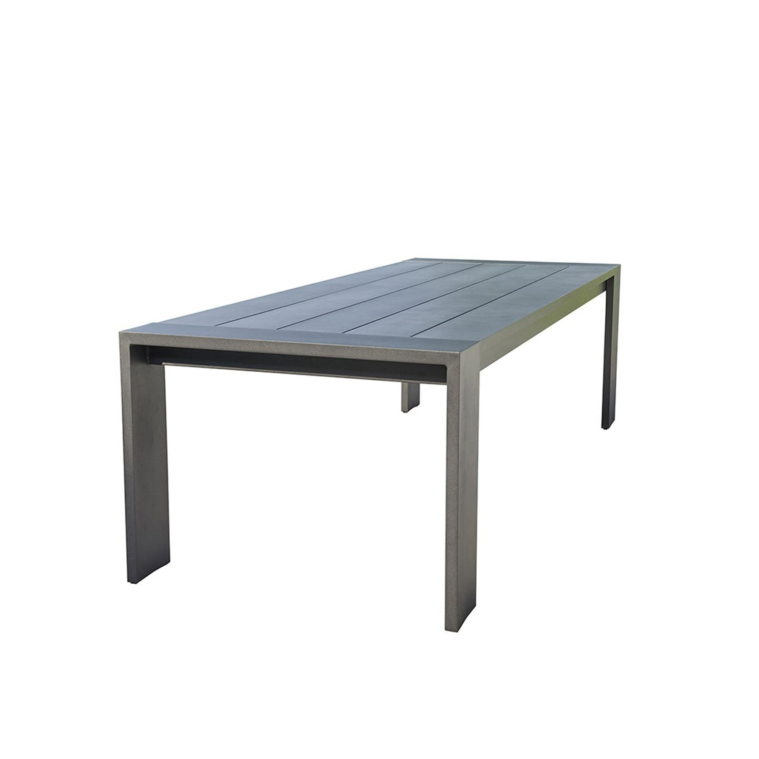 IBIZA - Gartentisch aus schwarzem Aluminium mit 8 Sitzplätzen 