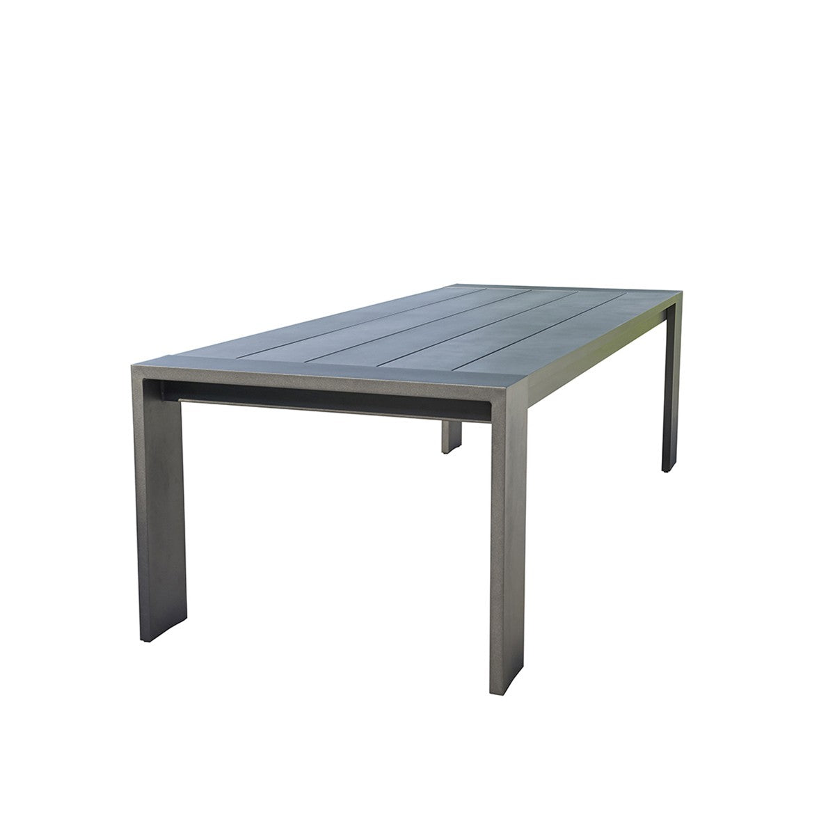IBIZA - Gartentisch aus schwarzem Aluminium mit 8 Sitzplätzen 