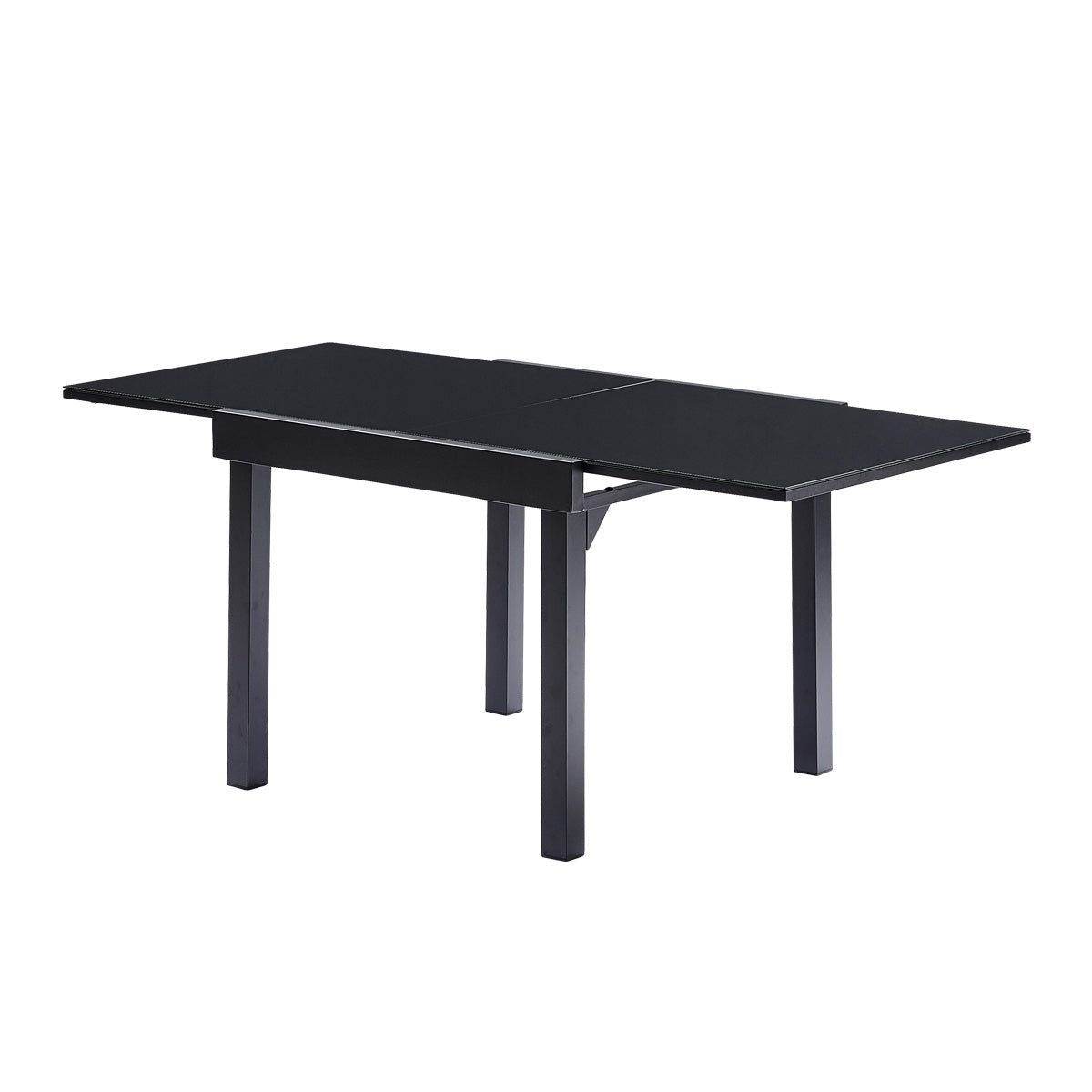 MODULO - Ausziehbarer Gartentisch aus schwarzem Aluminium 4/8-Sitzer