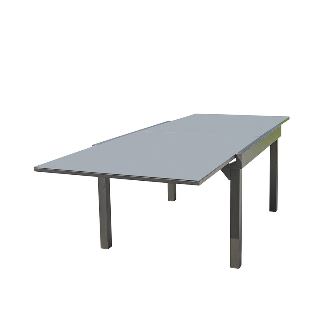MODULO - Ausziehbarer Gartentisch aus schwarzem Aluminium 8/10 Sitze 