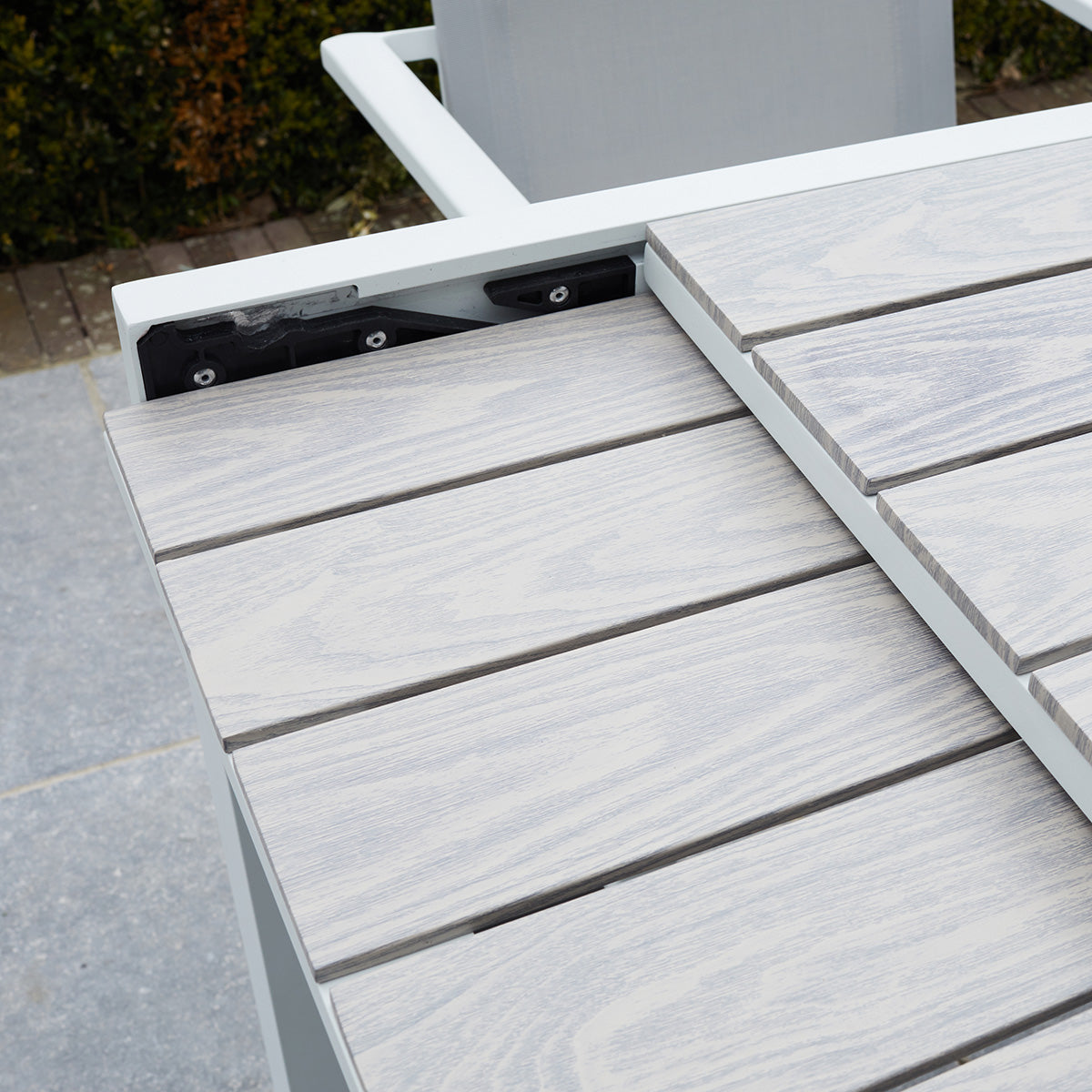 TULUM - Gartenlounge aus weißem Aluminium und Textilene 6/10 Sitzplätze
