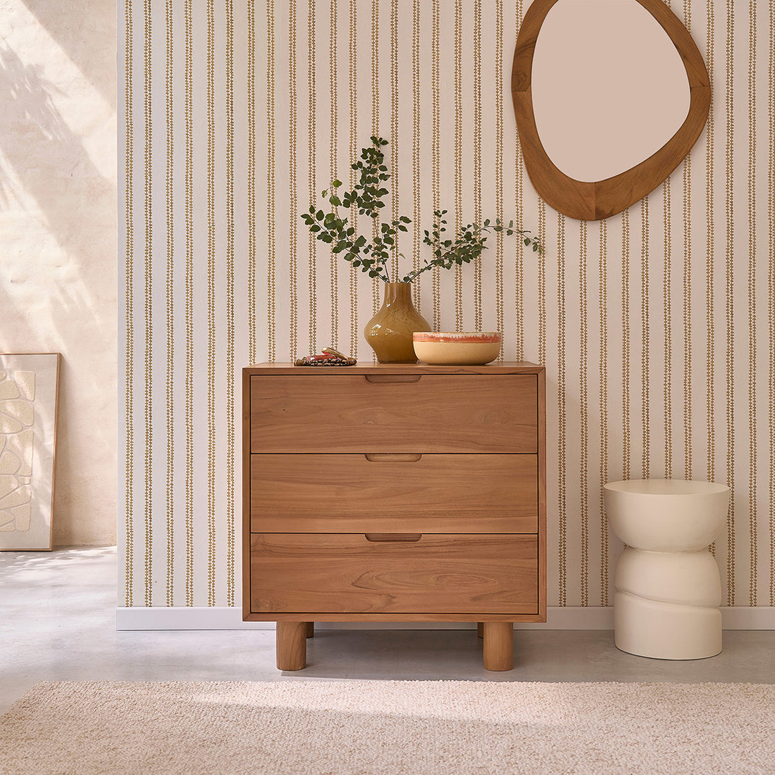 GUSTAVE - Kommode aus Teakholz 80 cm