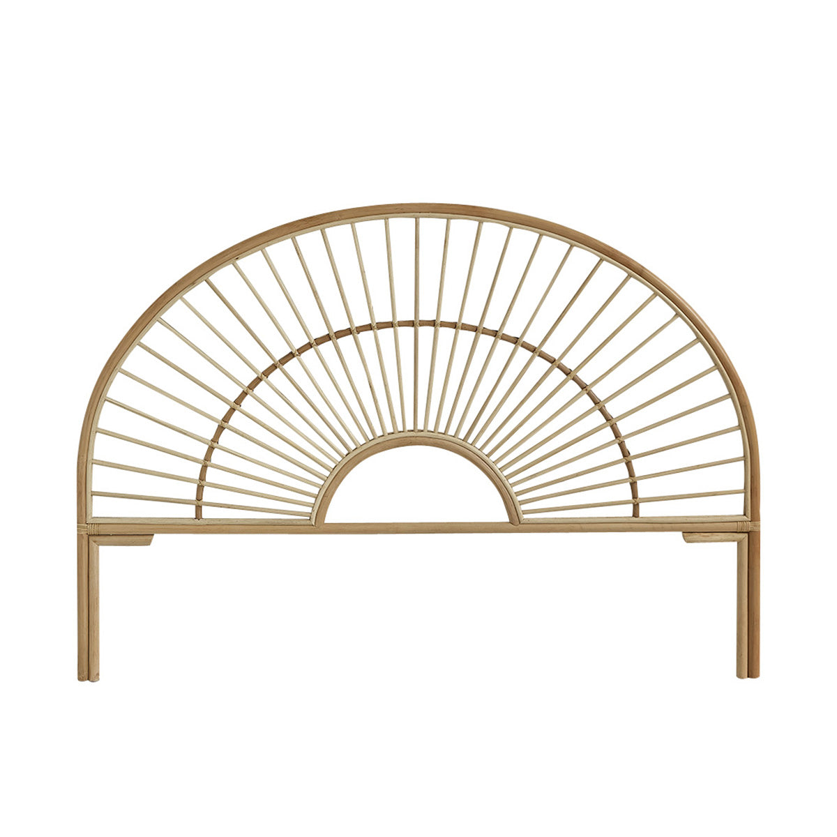 BOHO - Tête de lit arrondie en rotin 160 cm