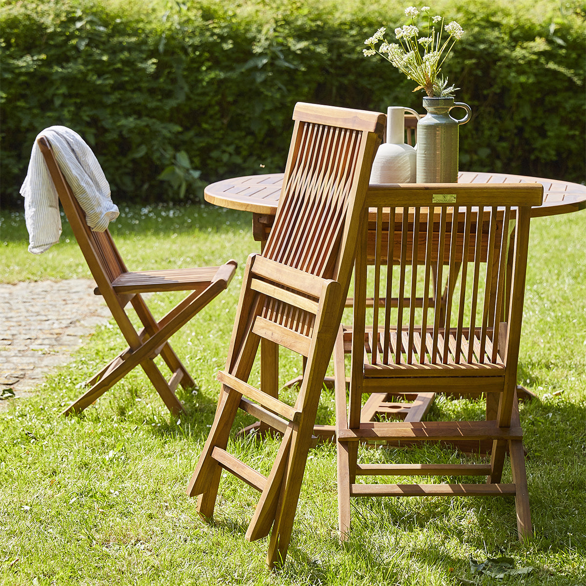 BALI - Ausziehbare Gartenmöbel aus geöltem Teakholz 6/8 Sitze