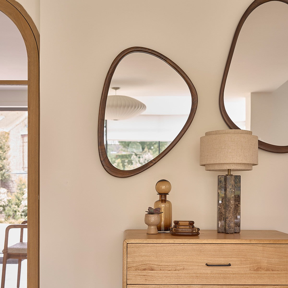 VINTAGE - Spiegel aus massivem Mindi 75 cm