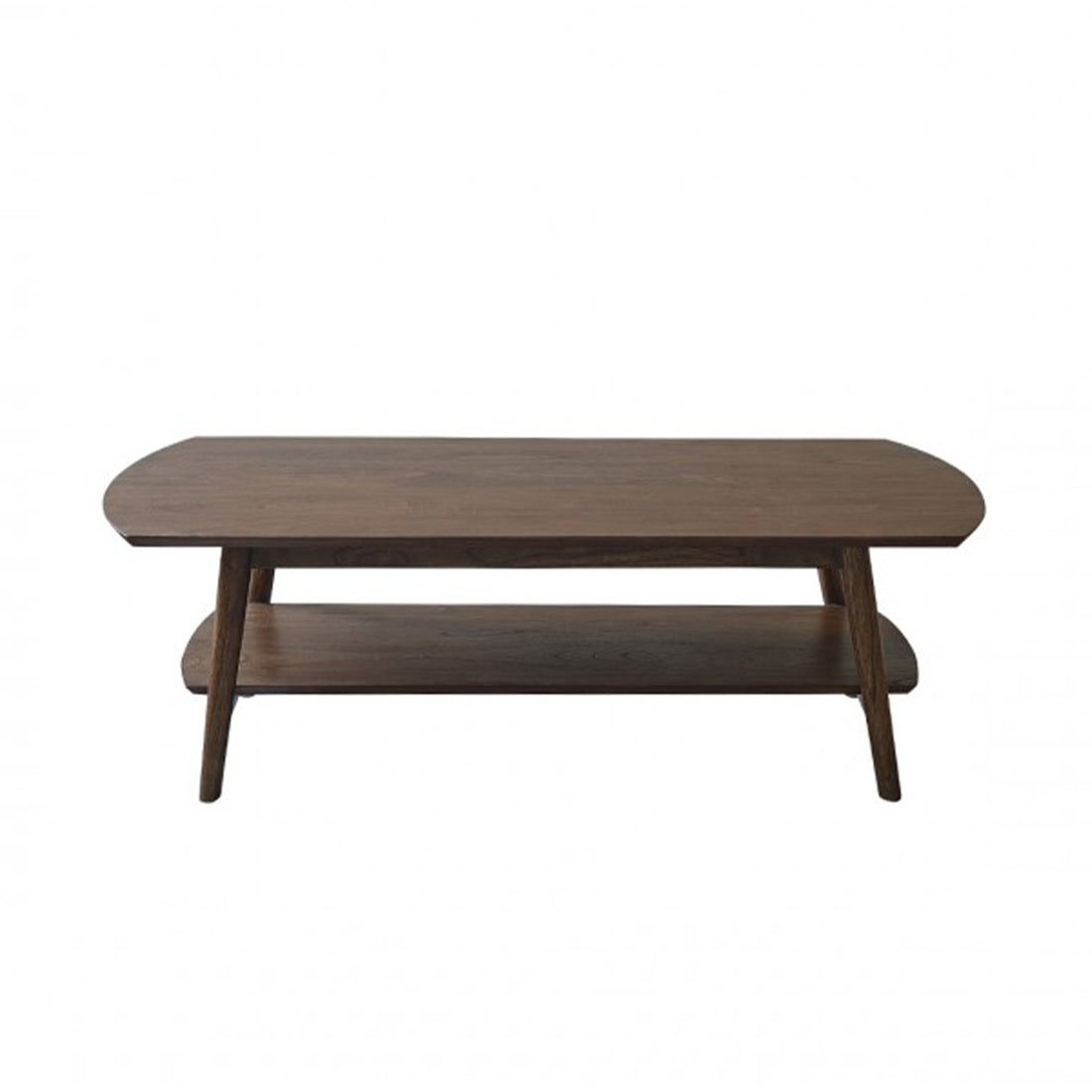 VINTAGE - Couchtisch aus massivem Mindy in Walnuss-Finish 130 cm