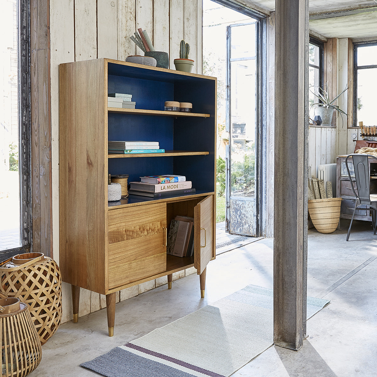 PIA - Bibliothèque en mindi massif 85 cm