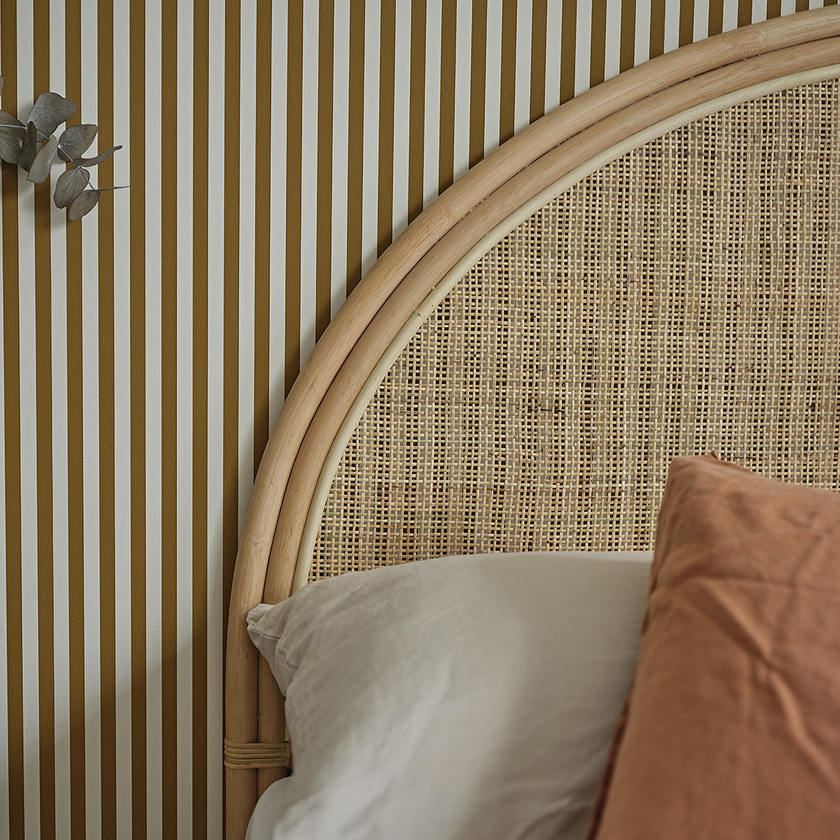 JANE - Kopfteil aus Rattan und Rohrgeflecht 140 cm