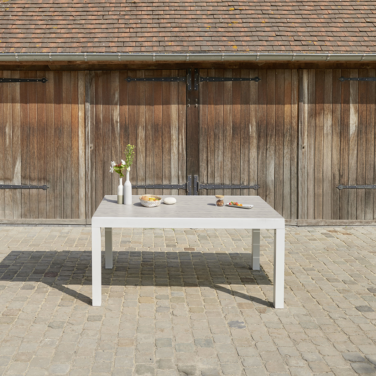 TULUM - Ausziehbarer Gartentisch aus Aluminium 6/10 Sitzplätze