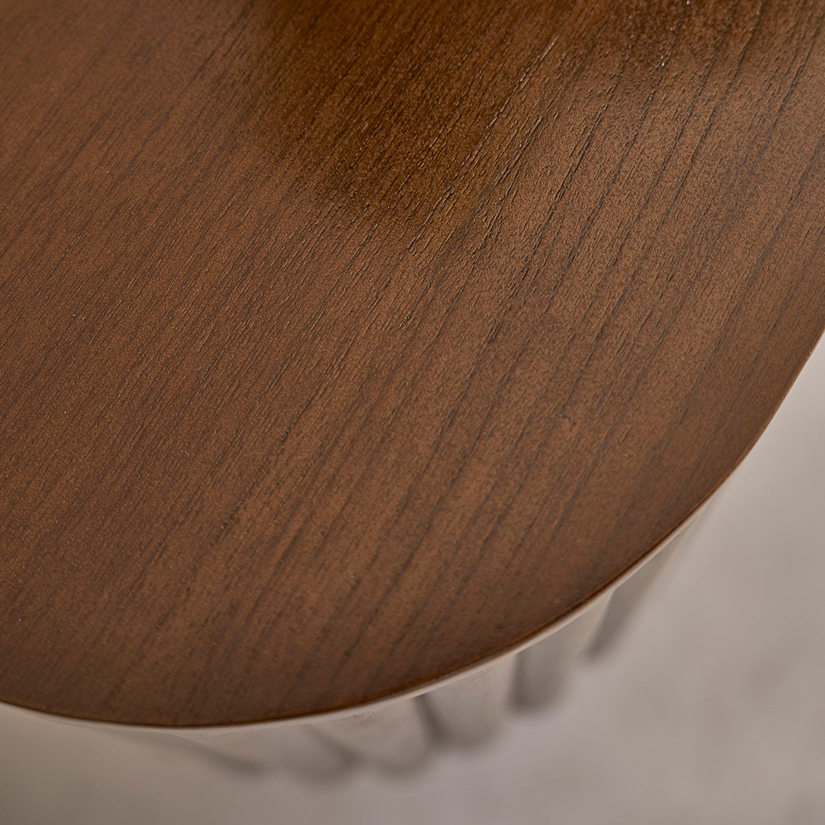 TRINIDAD - Meuble TV suspendu en bois de mindi finition noyer 140 cm