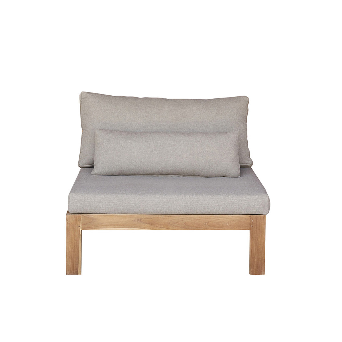 PALMA - Gartensessel aus massivem Teakholz taupe 