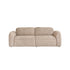 Gerades 3-Sitzer-Sofa aus beigem gewebtem Samt