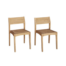 Gartenstuhl aus recyceltem Teakholz (2er Set)