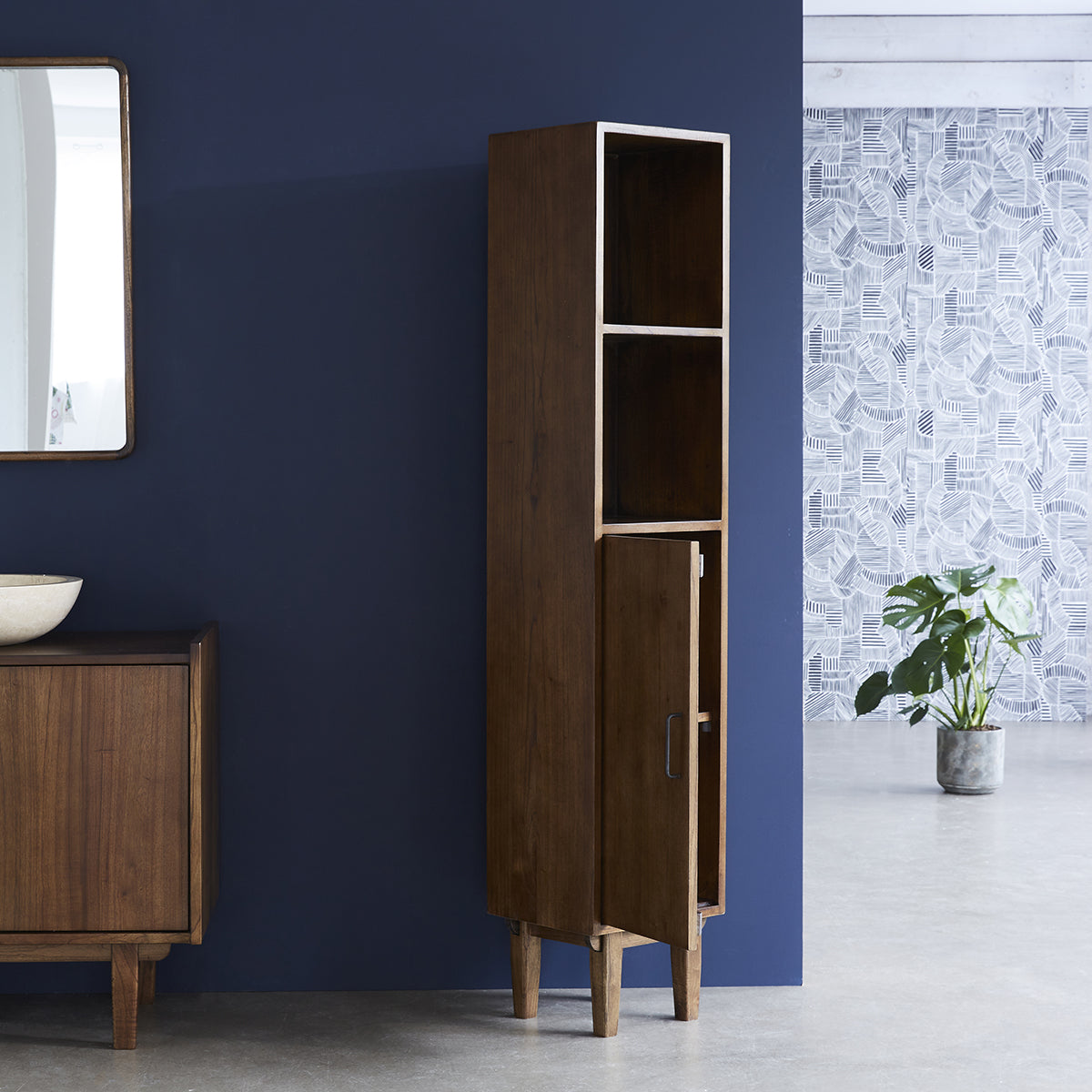 VINTAGE - Badezimmersäule aus Mini-Massivholz 170 cm