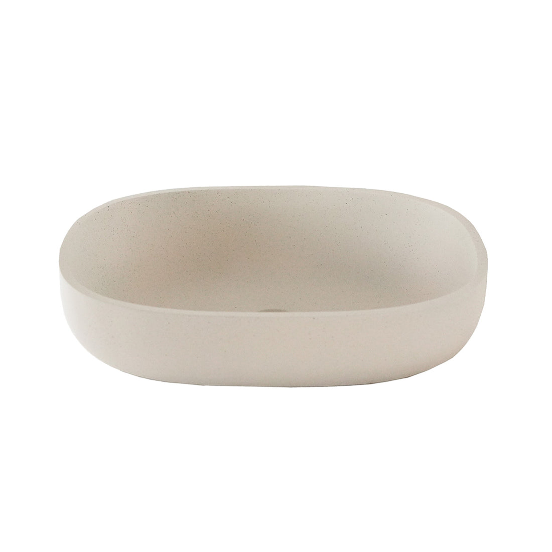 LENA - Ovale Waschbecken aus Beton in Beige 50cm