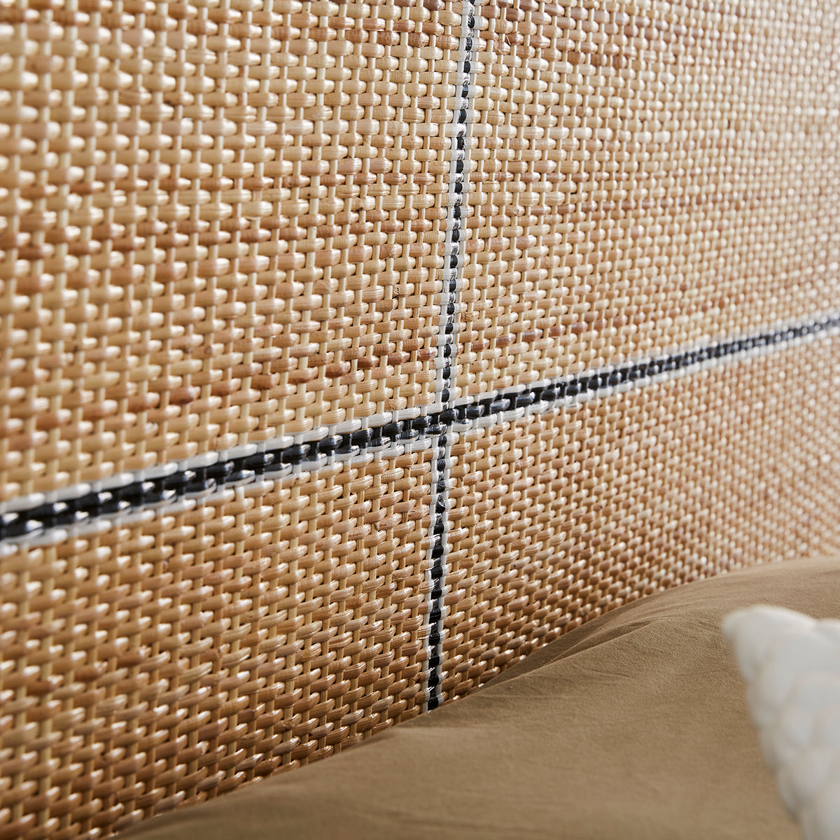 SOHO - Tête de lit en rotin et mindi massif 160 cm