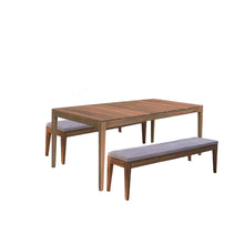 Gartenmöbel aus massivem Teakholz für 6 Pers. inkl. Kissen