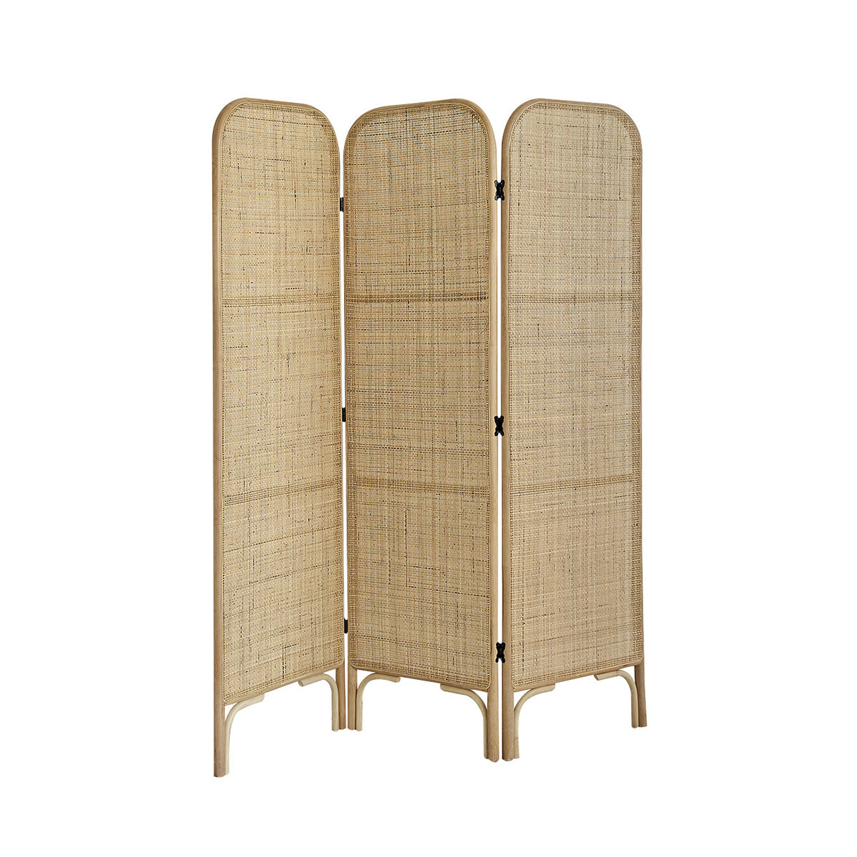 JANE - Paravent en rotin et cannage 3 panneaux