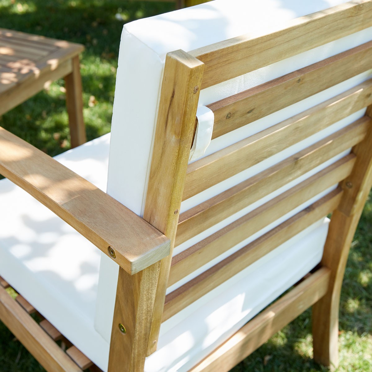 HANOÏ - Gartenlounge aus massivem Akazienholz 4 Sitze