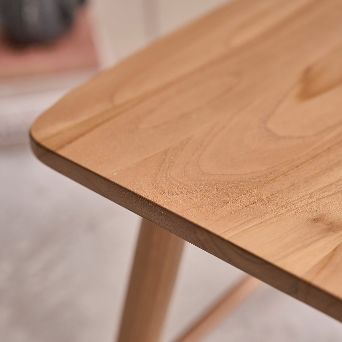 AMBRE - Hocker aus massivem Teakholz 45 cm