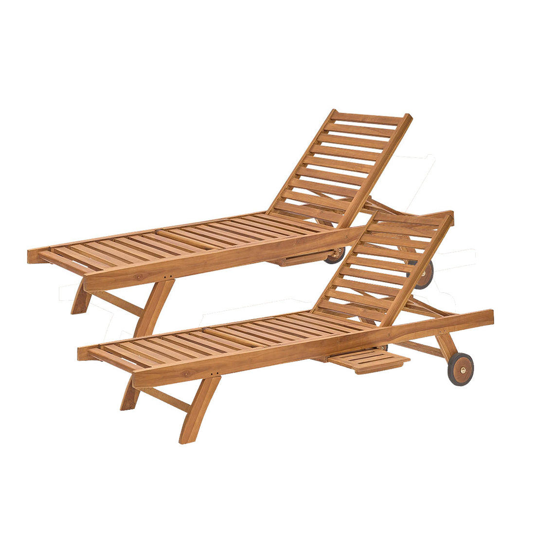 BALI - Set aus 2 Sonnenliegen aus geöltem Teakholz 