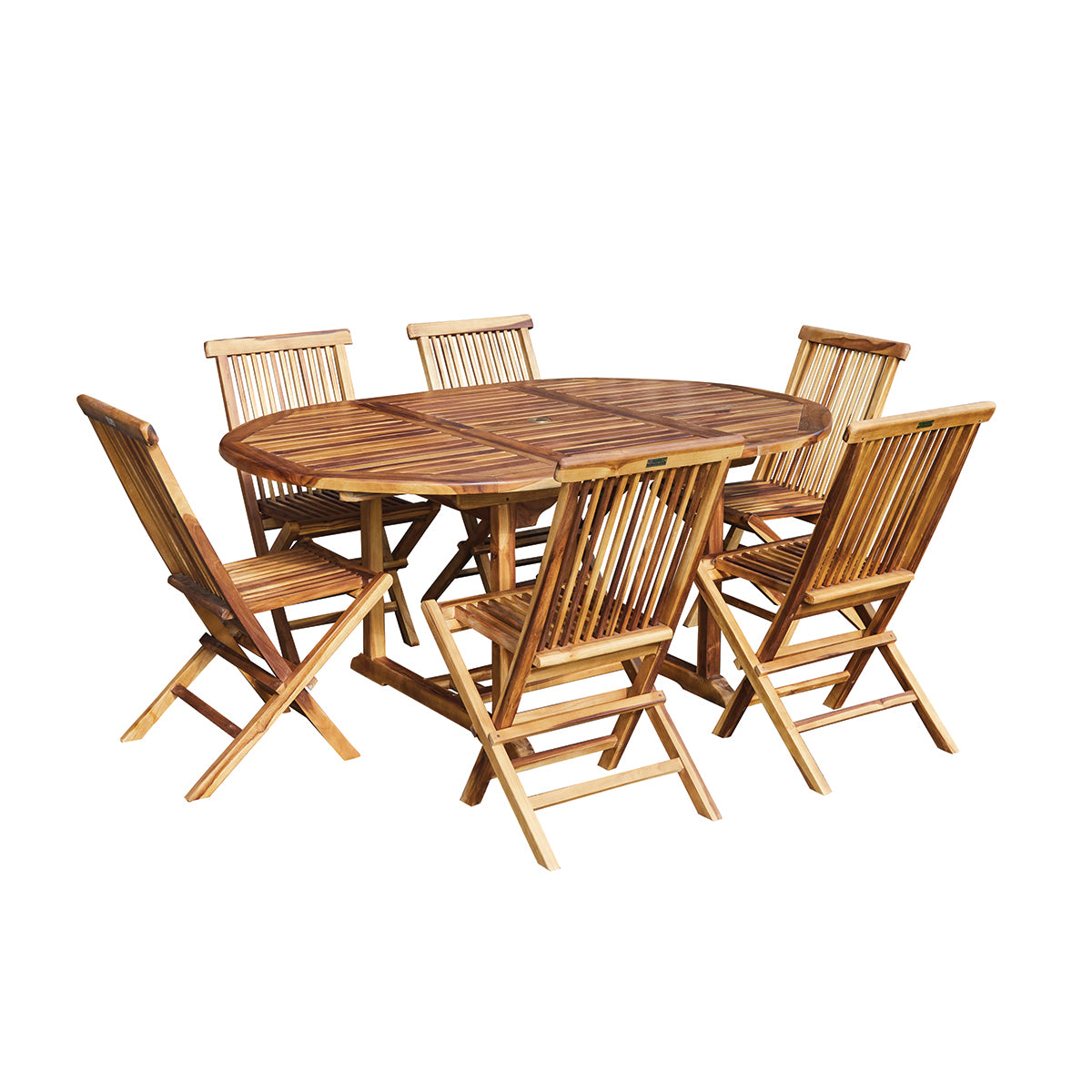 BALI - Ausziehbare Gartenmöbel aus geöltem Teakholz 6/8 Sitze