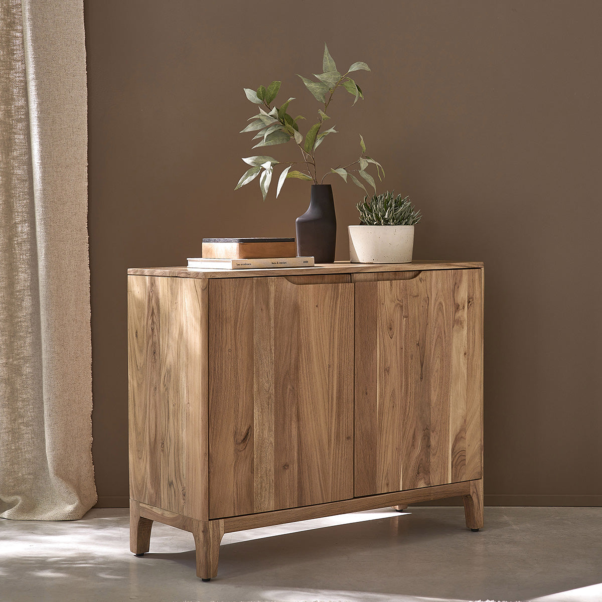SAMSO - Sideboard aus massivem Akazienholz, 100 cm