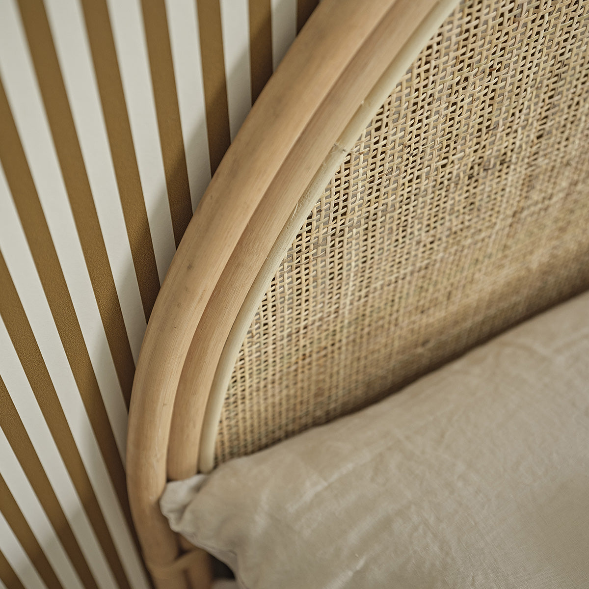 JANE - Kopfteil aus Rattan und Rohrgeflecht 140 cm