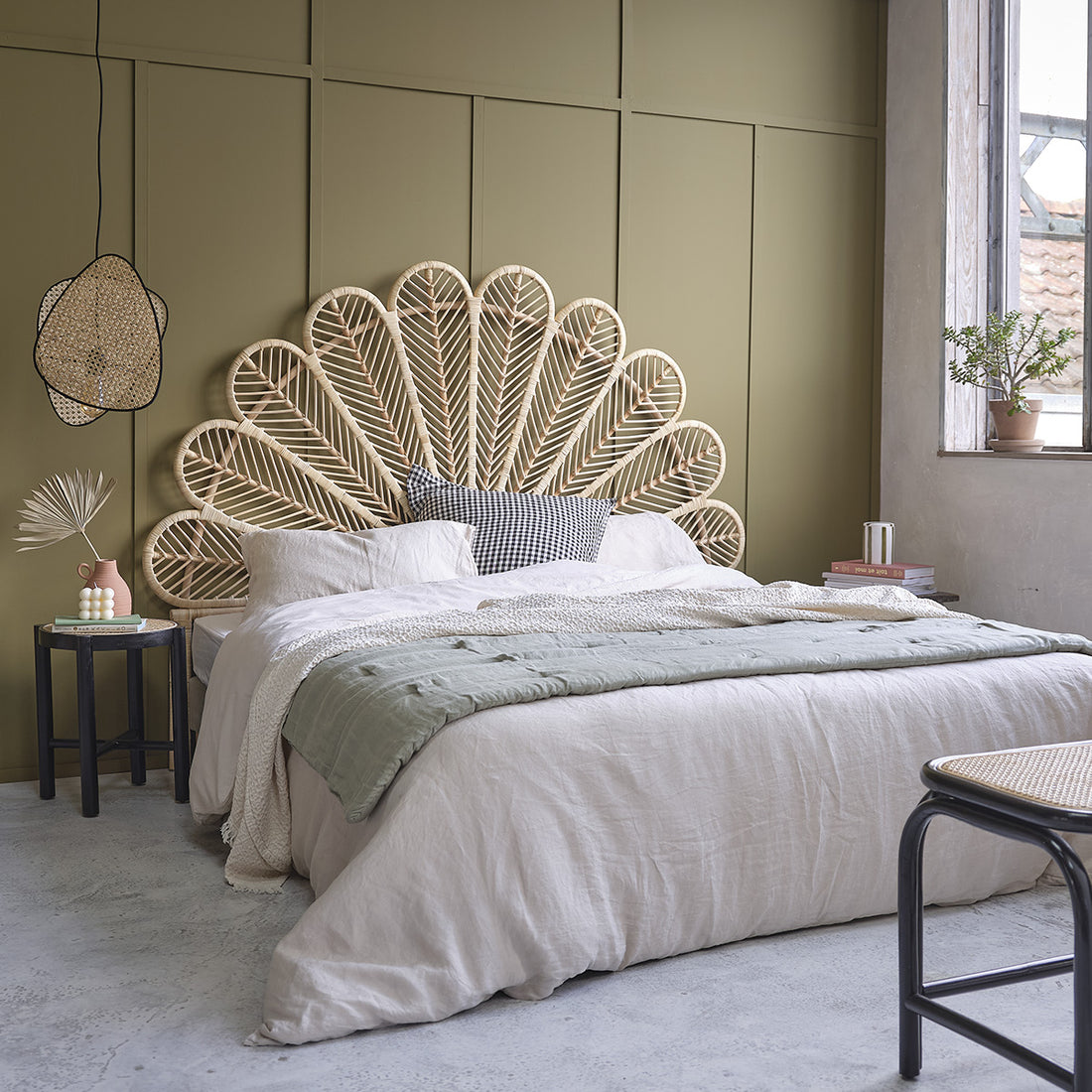 COLETTE - Kopfteil aus Rattan 180 cm