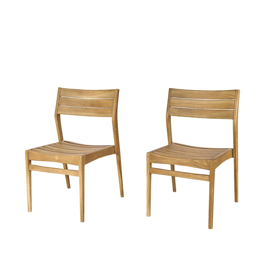 APRIL - Gartenstuhl aus massivem Teakholz (2er Set)