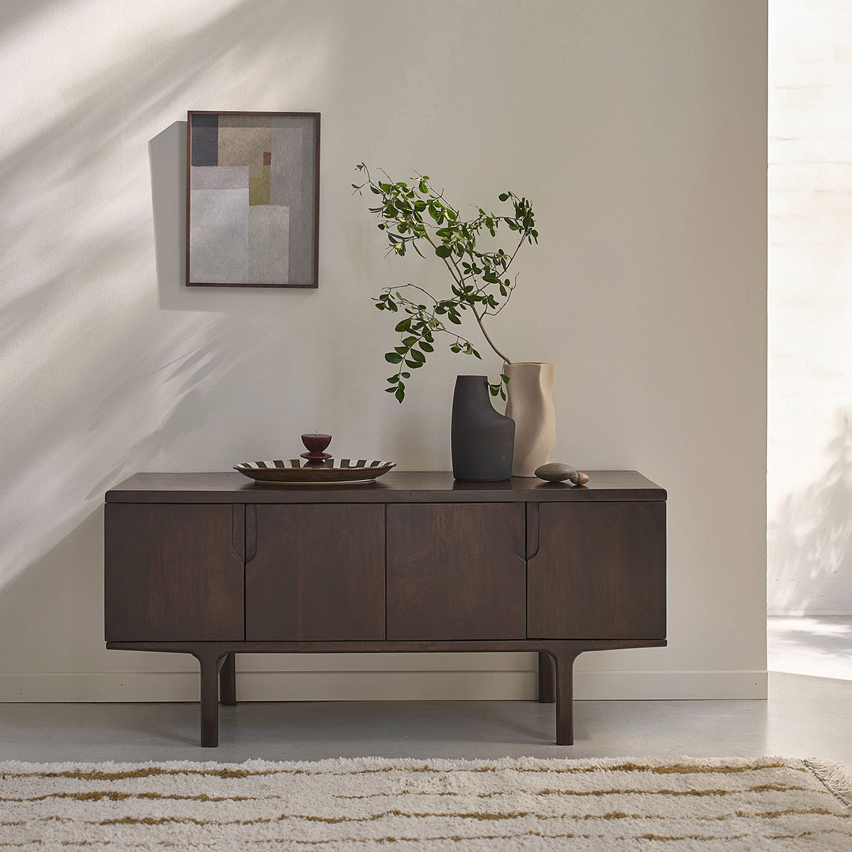 LAZARE - TV-Möbel aus massivem Mangoholz, 120 cm