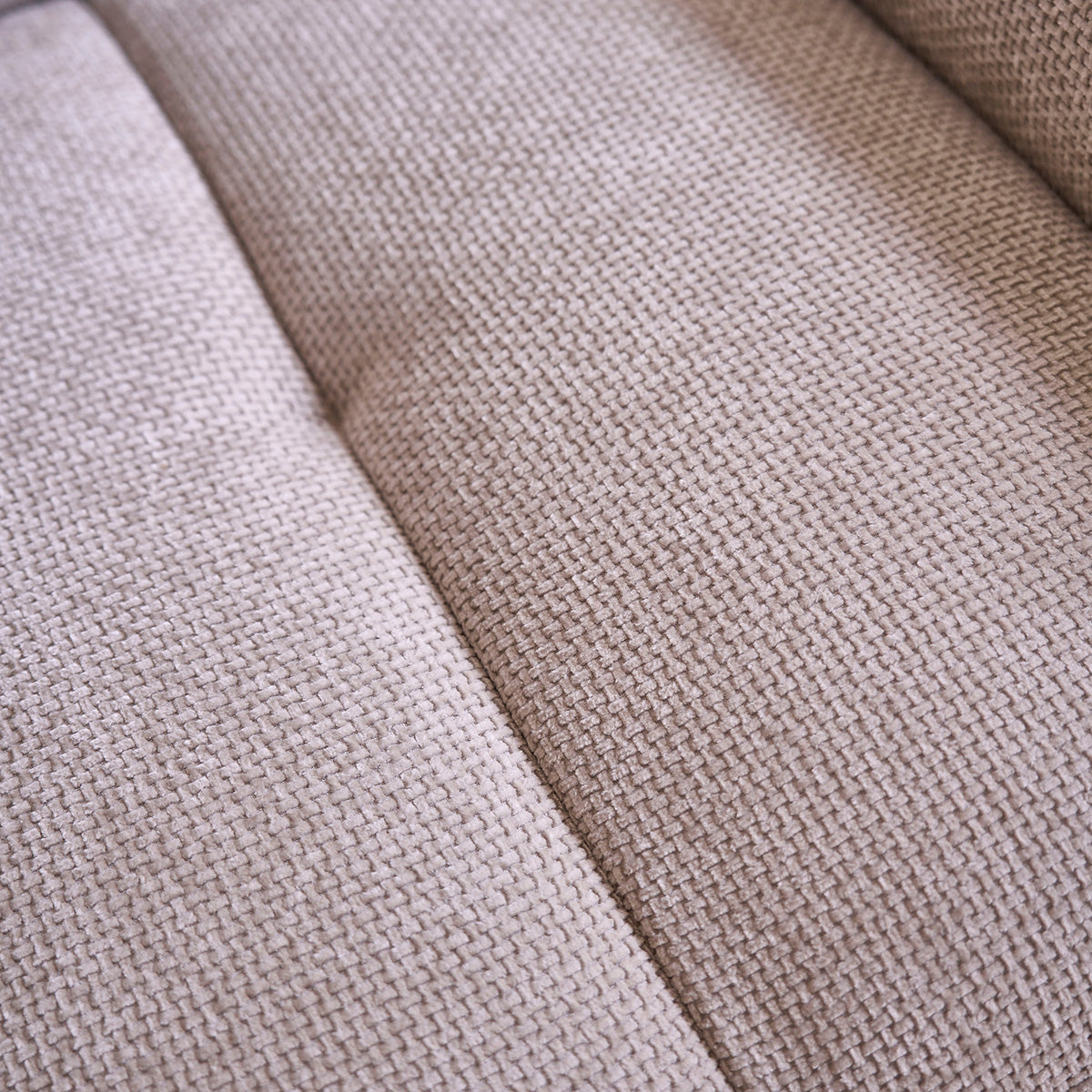 ALPHONSE - Gerades 4-Sitzer-Sofa aus beigegewebtem Samt