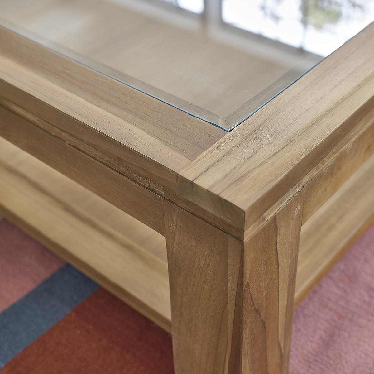 BOSTON - Couchtisch aus massivem Teakholz 120 cm