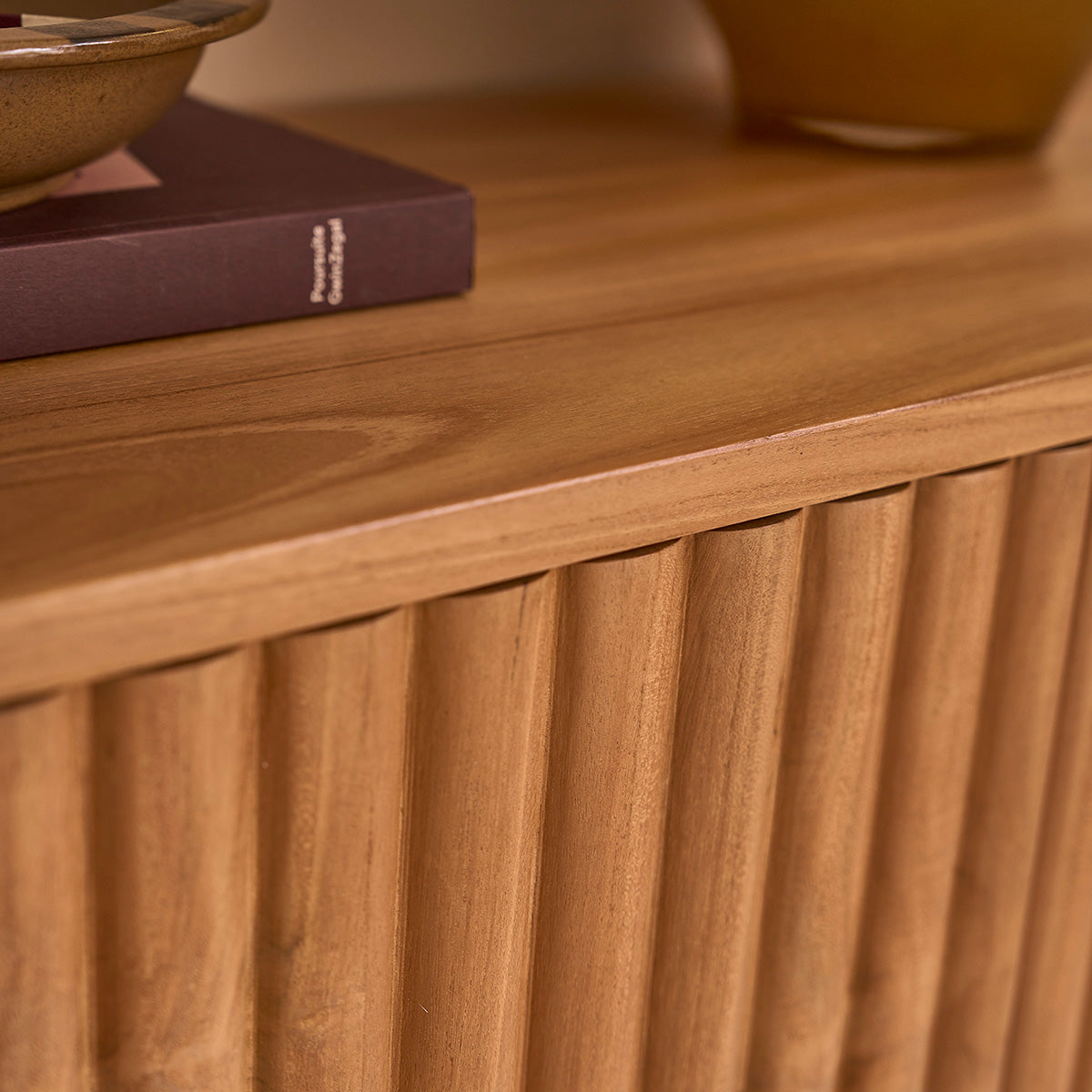 BELIZE - Meuble TV suspendu en bois de teck 140 cm