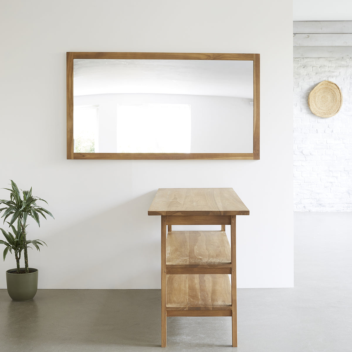 SARA - Badezimmermöbel aus massivem Teakholz 2 Bretter 150 cm
