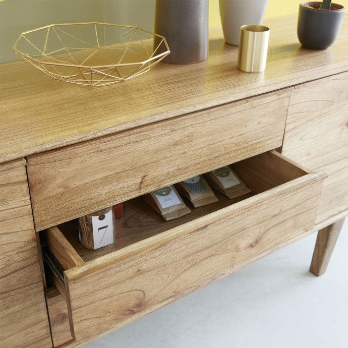 FIFTIES - Commode en mindi massif 180 cm