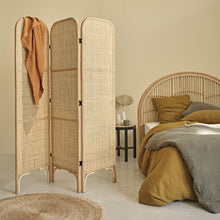 Wandschirm aus Rattan und Rohrgeflecht 3 Tafeln