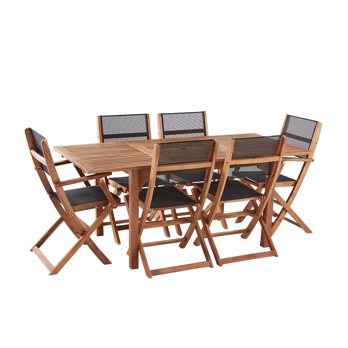 HANOÏ - Ausziehbarer Gartenlounge aus Akazie 6/8 Sitze