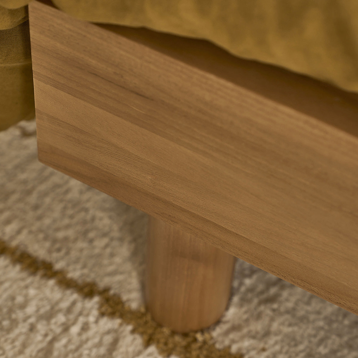 GUSTAVE - Bett aus massivem Teakholz, 180 cm, mit Lattenrost