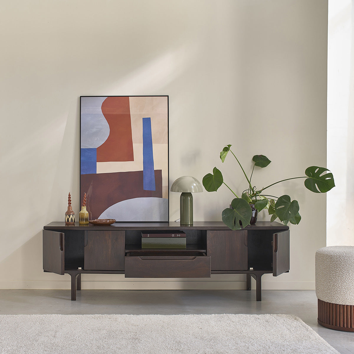 LAZARE - TV-Möbel aus massivem Mangoholz, 180 cm