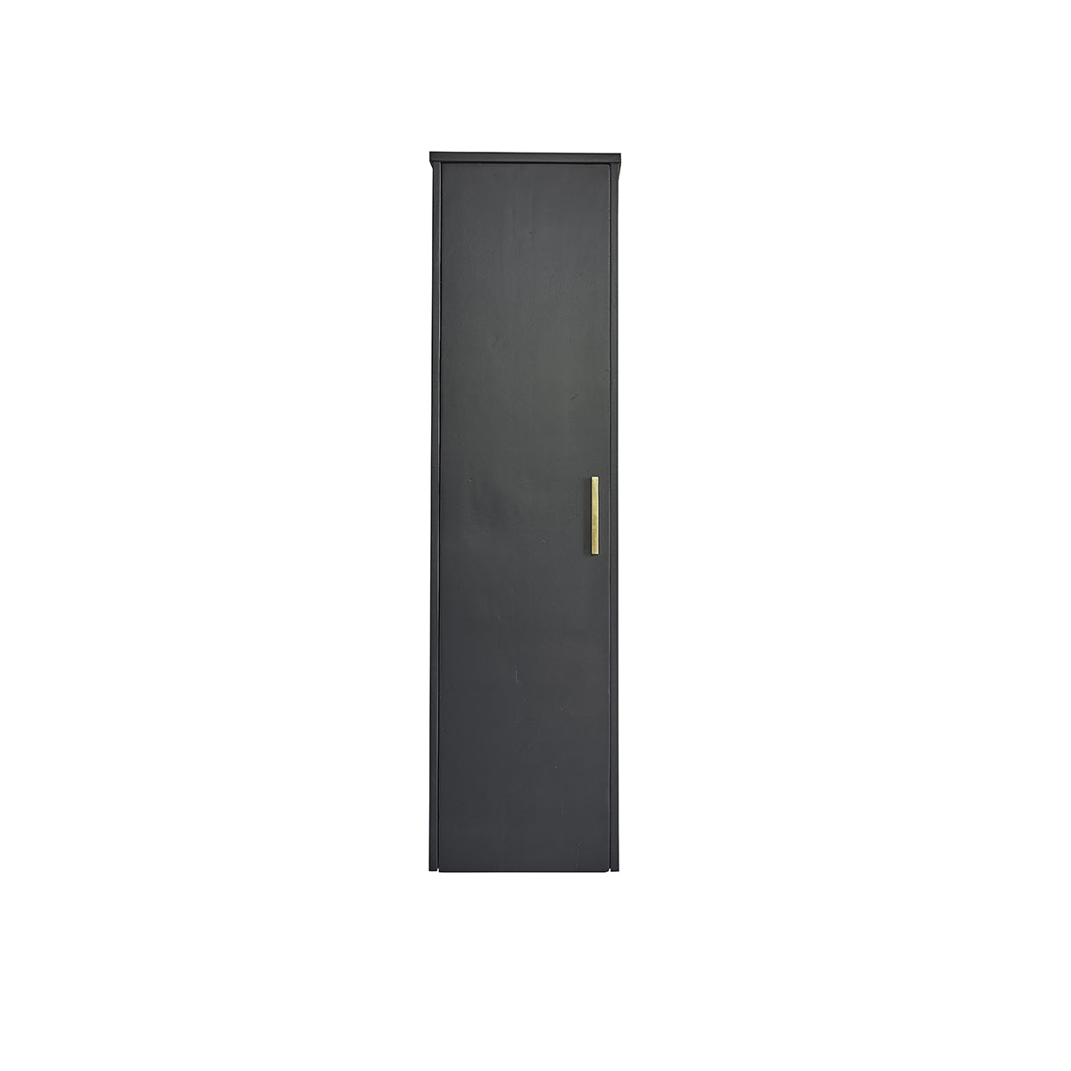 LUNA - schwarze Badezimmersäule aus Akazienholz 130 cm