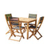 Gartenlounge massive Akazie und schwarzem Texilene 4 Sitze
