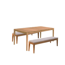 Gartenmöbel aus massivem Teakholz für 6 Pers. inkl. Kissen