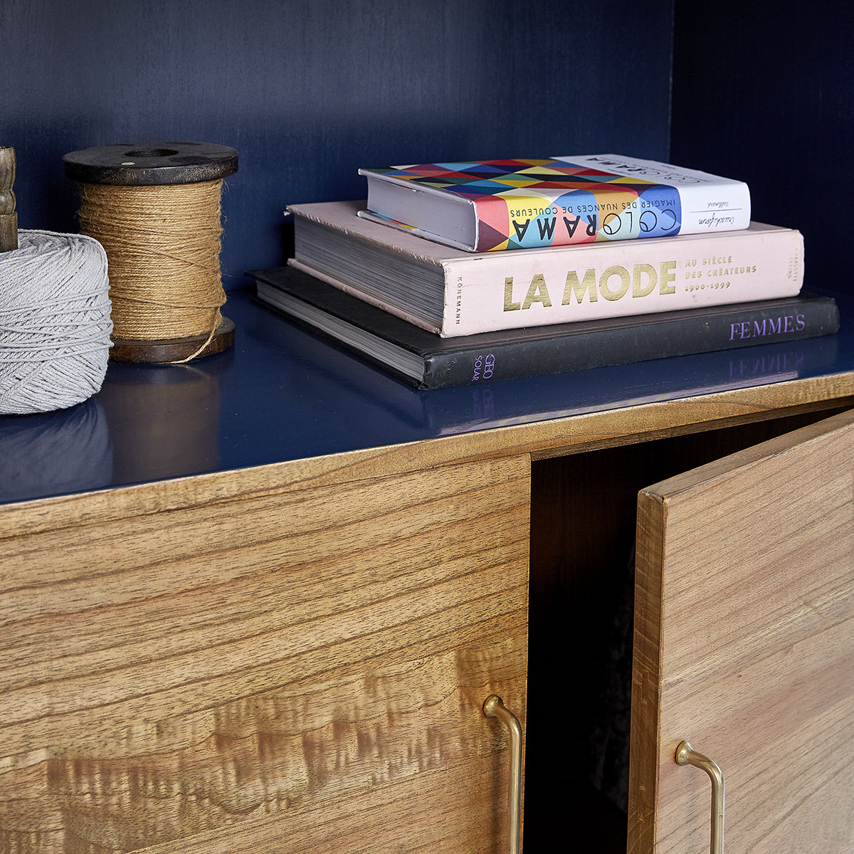 PIA - Bibliothèque en mindi massif 85 cm